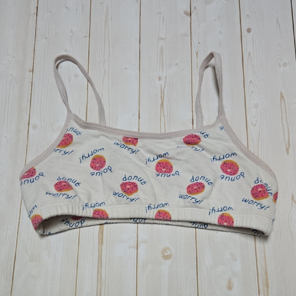 Old Navy Training Donut Print Bralette Bra Kids Medium